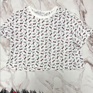 Nike White Black Crop Boxy T-Shirt